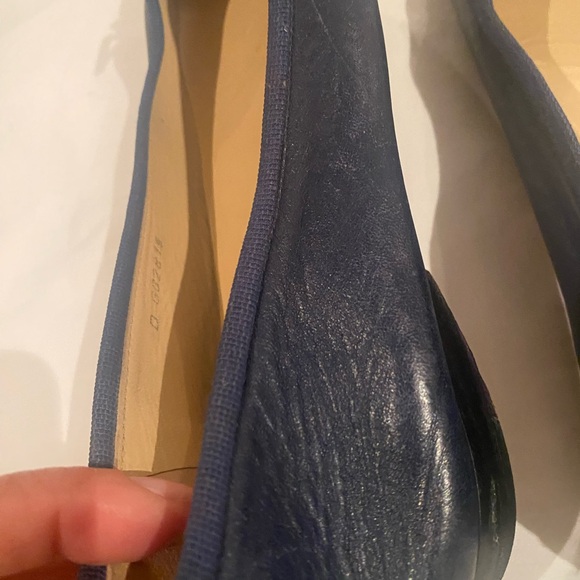 Chanel cc log leather ballet flat size 7 shoes authentic - Picture 6 of 9